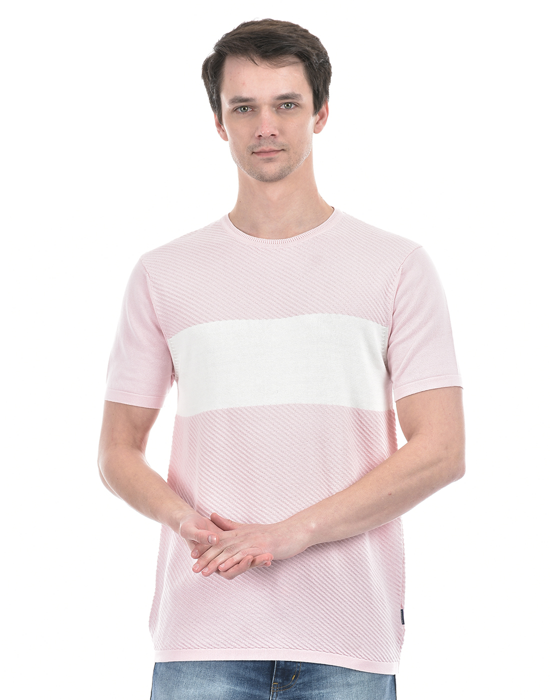 Numero Uno Men Solid Pink T-Shirt